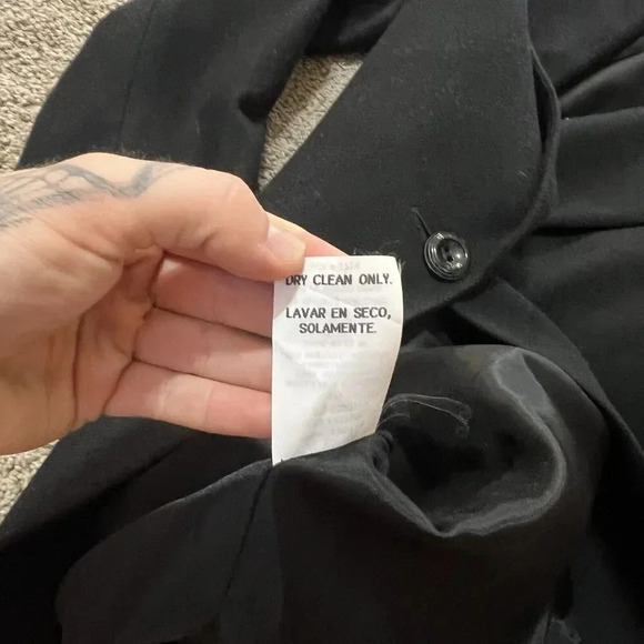 Sag Harbor Size 16 100% Wool Blazer Black Career Office Oversized Button Casual - Picture 6 of 11